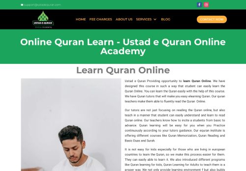 لقطة شاشة لموقع Ustad e Quran Online Academy
بتاريخ 05/07/2021
بواسطة دليل مواقع الاقرب