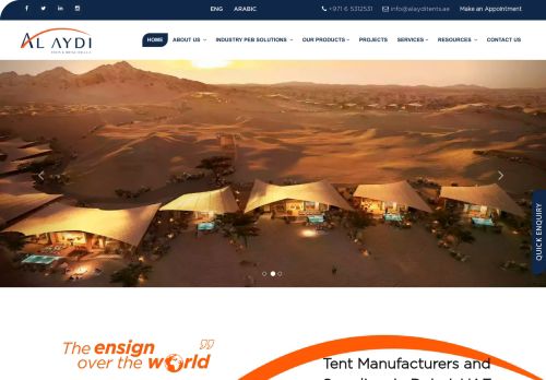 لقطة شاشة لموقع Al Aydi Tents UAE
بتاريخ 05/11/2021
بواسطة دليل مواقع الاقرب