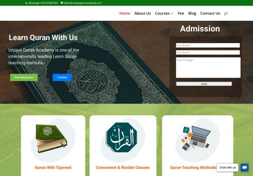لقطة شاشة لموقع Unique Quran Academy - Online Quran teaching institute
بتاريخ 08/08/2020
بواسطة دليل مواقع الاقرب