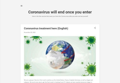 لقطة شاشة لموقع coronavirusexpired
بتاريخ 26/11/2020
بواسطة دليل مواقع الاقرب